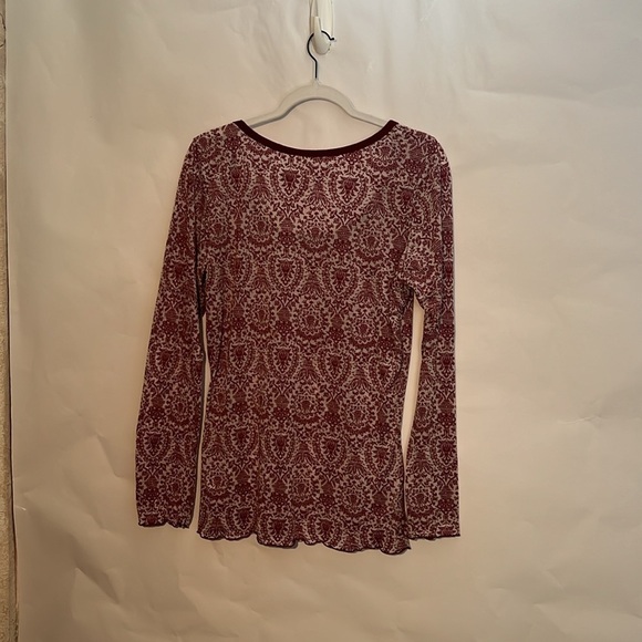 Vintage Boho batik print long sleeved tee shirt by E size XL - Picture 4 of 6